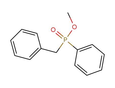 Molecular Structure of 26086-06-6 (Phosphinic acid, phenyl(phenylmethyl)-, methyl ester)