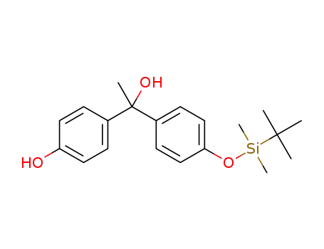 4-(1-(4-((tert-butyldimethylsilyl)oxy)phenyl)-1-hydroxyethyl)phenol