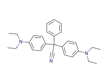 Molecular Structure of 63174-26-5 (Benzeneacetonitrile,4-(diethylamino)-R-[4- (diethylamino)phenyl]-R-phenyl- )