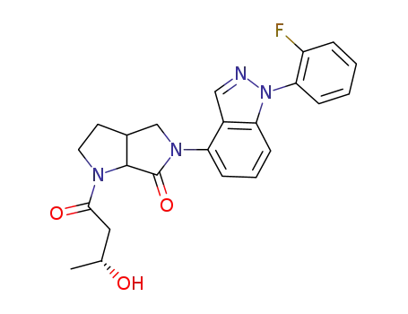 (3aR,6aR)-5-[1-(2-fluorophenyl)-1H-indazol-4-yl]-1-[(3R)-3-hydroxybutanoyl]hexahydropyrrolo[3,4-b]pyrrol-6(1H)-one