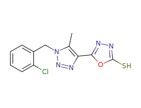 5-(1-(2-chlorobenzene)-5-methyl-1H-1,2,3-triazol-4-yl)-1,3,4-oxadiazole-2-mercaptan