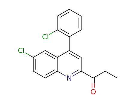 6-chloro-4-(2'-chlorophenyl)-2-propanoylquinoline