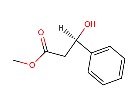 Molecular Structure of 58692-70-9 (METHYL (R)-3-HYDROXY-3-PHENYLPROPANOATE)