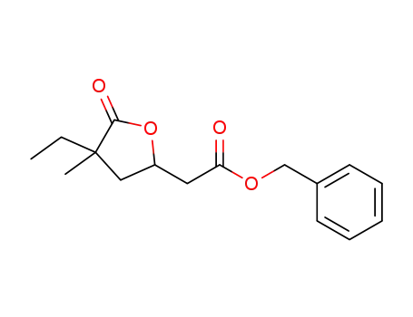 benzyl 2-(4-ethyl-4-methyl-5-oxotetrahydrofuran-2-yl)acetate