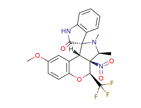 (1S*,3S*,3aS*,4S*,9bR*)-8-methoxy-2,3-dimethyl-3a-nitro-4-(trifluoromethyl)-2,3,3a,9b-tetrahydro-4H-spiro[chromeno[3,4-c]pyrrole-1,3’-indolin]-2’-one
