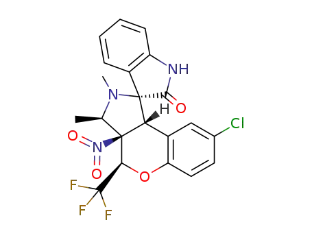 (1S*,3S*,3aS*,4S*,9bR*)-8-chloro-2,3-dimethyl-3a-nitro-4-(trifluoromethyl)-2,3,3a,9b-tetrahydro-4H-spiro[chromeno[3,4-c]pyrrole-1,3’-indolin]-2’-one
