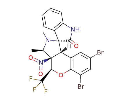 (1S*,3S*,3aS*,4S*,9bR*)-6,8-dibromo-2,3-dimethyl-3a-nitro-4-(trifluoromethyl)-2,3,3a,9b-tetrahydro-4H-spiro[chromeno[3,4-c]pyrrole-1,3’-indolin]-2’-one