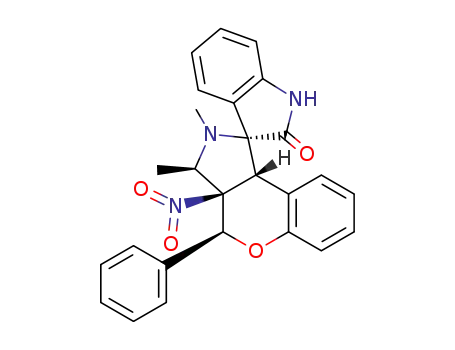 (1S*,3S*,3aS*,4R*,9bR*)-2,3-dimethyl-3a-nitro-4-phenyl-2,3,3a,9b-tetrahydro-4H-spiro[chromeno[3,4-c]pyrrole-1,3’-indolin]-2’-one