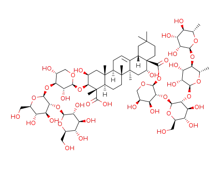 3-O-[β-D-glucopyranosyl-(1→2)-β-D-glucopyranosyl-(1→4)-β-D-xylopyranosyl]-2β,3β,16α-trihydroxyolean-12-en-23,28-dioic acid-28-O-α-L-rhamnopyranosyl-(1→4)-α-L-rhamnopyranosyl-(1→2)-β-D-glucopyranosyl-(1→2)-α-L-arabinopyranoside