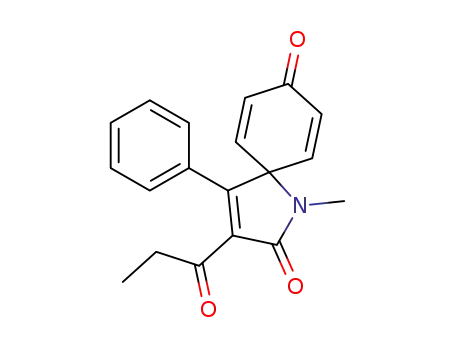 1-methyl-4-phenyl-3-propionyl-1-azaspiro[4.5]deca-3,6,9-triene-2,8-dione