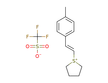 (E)-1-(4-methylstyryl)tetrahydro-1H-thiophen-1-ium trifluoromethanesulfonate