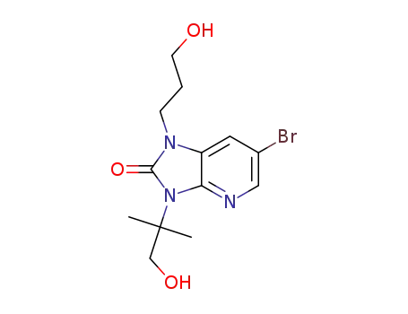 6-bromo-3-(1-hydroxy-2-methylpropan-2-yl)-1-(3 -hydroxypropyl)-1,3-dihydro-2H-imidazo[4,5-b]pyridin-2-one