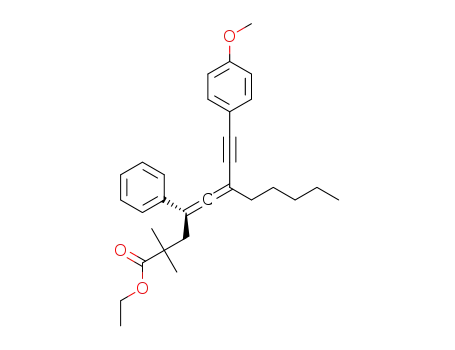 ethyl (S)-6-((4-methoxyphenyl)ethynyl)-2,2-dimethyl-4-phenylundeca-4,5-dienoate