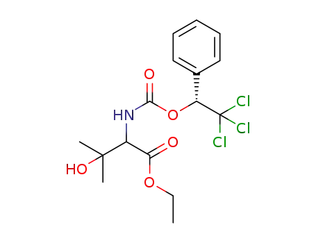 ethyl 3-hydroxy-3-methyl-2-((((R)-2,2,2-trichloro-1-phenylethoxy)carbonyl)amino)butanoate