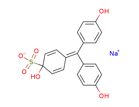 4-(4,4'-dihydroxy-benzhydrylidene)-1-hydroxy-cyclohexa-2,5-dienesulfonic acid ; sodium-salt