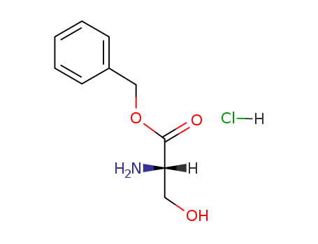 Molecular Structure of 60022-62-0 (L-Serine, phenylmethylester, hydrochloride (1:1))