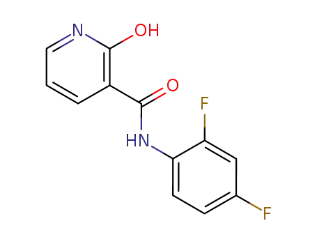 Molecular Structure of 130191-66-1 (N-(2,4-difluorophenyl)-2-hydroxy-3-pyridine-carboxamide)