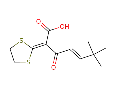(E)-2-[1,3]Dithiolan-2-ylidene-6,6-dimethyl-3-oxo-hept-4-enoic acid