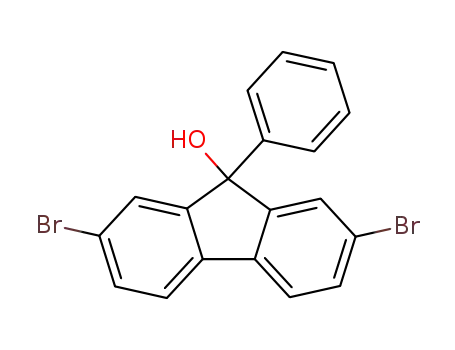 Molecular Structure of 132717-37-4 (2,7-Dibromo-9-phenyl-9H-fluoren-9-ol)
