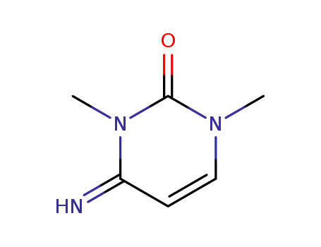 Molecular Structure of 6749-87-7 (2(1H)-Pyrimidinone, 3,4-dihydro-4-imino-1,3-dimethyl-)