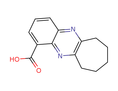 Molecular Structure of 90833-19-5 (6H-Cyclohepta[b]quinoxaline-1-carboxylic acid, 7,8,9,10-tetrahydro-)