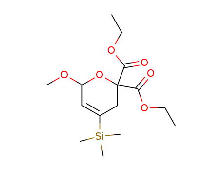 6-Methoxy-4-trimethylsilanyl-3,6-dihydro-pyran-2,2-dicarboxylic acid diethyl ester