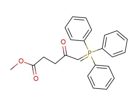 Molecular Structure of 84028-77-3 (Pentanoic acid, 4-oxo-5-(triphenylphosphoranylidene)-, methyl ester)