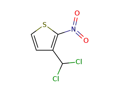 Molecular Structure of 113388-38-8 (Thiophene, 3-(dichloromethyl)-2-nitro-)