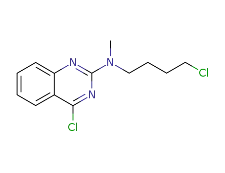 Molecular Structure of 81093-71-2 (2-Quinazolinamine, 4-chloro-N-(4-chlorobutyl)-N-methyl-)