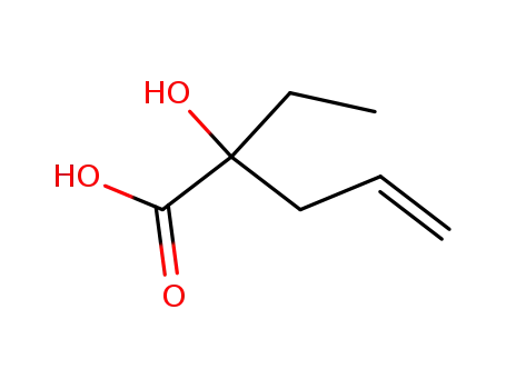 Molecular Structure of 137207-08-0 (4-Pentenoic acid, 2-ethyl-2-hydroxy-, (R)-)