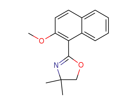 Molecular Structure of 94321-29-6 (Oxazole, 4,5-dihydro-2-(2-methoxy-1-naphthalenyl)-4,4-dimethyl-)