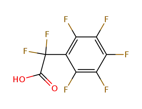 Molecular Structure of 91407-89-5 (Benzeneacetic acid, heptafluoro-)