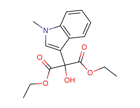 Molecular Structure of 127744-44-9 (diethyl α-hydroxy-α-(1-methylindol-3-yl)-malonate)