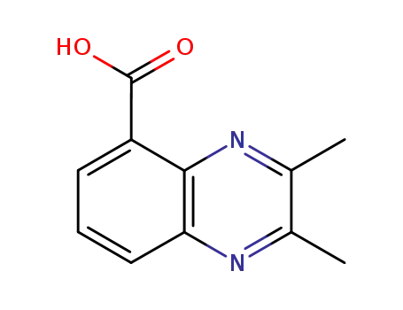 Molecular Structure of 6924-67-0 (2,3-DIMETHYL-QUINOXALINE-5-CARBOXYLIC ACID)