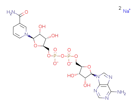 Molecular Structure of 606-68-8 (beta-Nicotinamide adenine dinucleotide disodium salt)