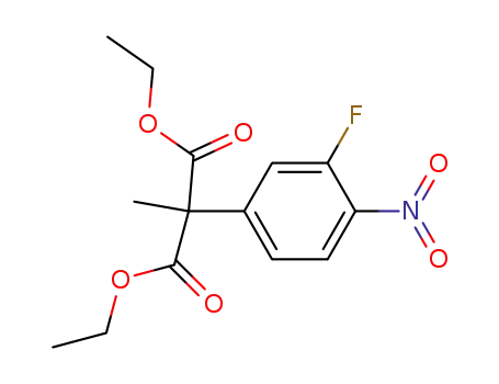 Molecular Structure of 78543-06-3 (diethyl (3-fluoro-4-nitrophenyl)methylmalonate)