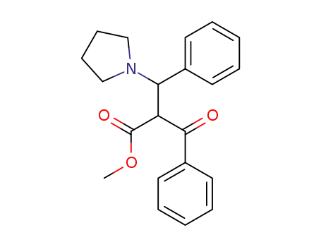 methyl 2-benzoyl-3-pyrrolidino-3-pheylpropionate