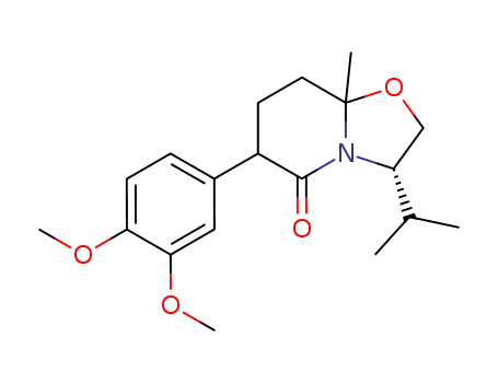(S)-6-(3,4-Dimethoxy-phenyl)-3-isopropyl-8a-methyl-hexahydro-oxazolo[3,2-a]pyridin-5-one