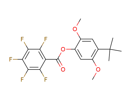Molecular Structure of 98040-90-5 (Benzoic acid, pentafluoro-, 4-(1,1-dimethylethyl)-2,5-dimethoxyphenyl
ester)