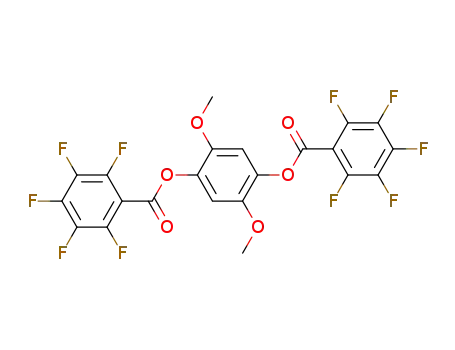 Molecular Structure of 98040-88-1 (Benzoic acid, pentafluoro-, 2,5-dimethoxy-1,4-phenylene ester)