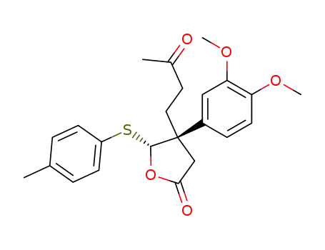 (4R,5R)-4-(3,4-Dimethoxy-phenyl)-4-(3-oxo-butyl)-5-p-tolylsulfanyl-dihydro-furan-2-one