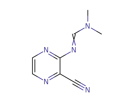 Molecular Structure of 34859-38-6 (Methanimidamide, N'-(3-cyanopyrazinyl)-N,N-dimethyl-)