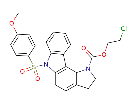 6-(4-Methoxy-benzenesulfonyl)-3,5,6,10c-tetrahydro-2H-pyrrolo[3,2-c]carbazole-1-carboxylic acid 2-chloro-ethyl ester