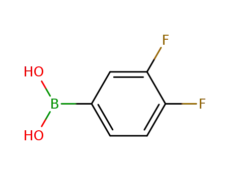 Molecular Structure of 168267-41-2 (3,4-Difluorophenylboronic acid)