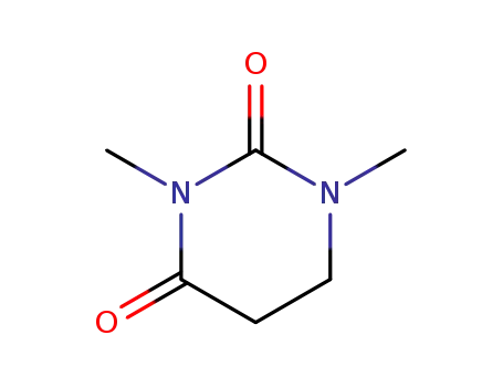 Molecular Structure of 4874-13-9 (2,4(1H,3H)-Pyrimidinedione, dihydro-1,3-dimethyl-)