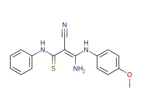 3-amino-3-<(4-methoxyphenyl)amino>2-<(phenylamino)thioxamethyl>-2-propenenitrile