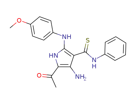 5-Acetyl-4-amino-2-(4-methoxy-phenylamino)-1H-pyrrole-3-carbothioic acid phenylamide