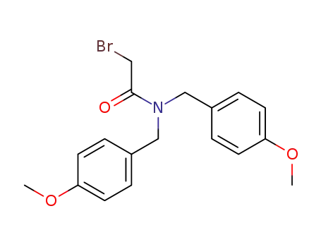Molecular Structure of 180747-36-8 (Acetamide, 2-bromo-N,N-bis[(4-methoxyphenyl)methyl]-)