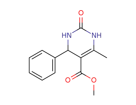Molecular Structure of 188780-24-7 (5-Pyrimidinecarboxylic acid,
1,2,3,4-tetrahydro-6-methyl-2-oxo-4-phenyl-, methyl ester)
