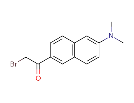 Molecular Structure of 210832-86-3 (6-BROMOACETYL-2-DIMETHYLAMINONAPHTHALENE)
